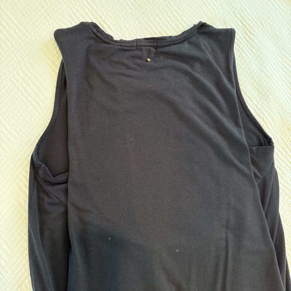Cuyana Drape Back Dress in Black - Picture 6 of 7